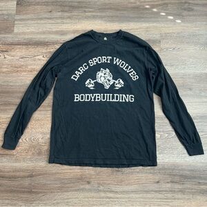 Darc Sport Wolves Bodybuilding Long Sleeve Tee Size Medium Limited 77/1000 Black